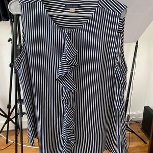 Sleeveless striped blouse